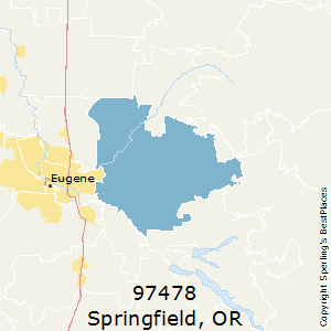 Springfield,Oregon County Map