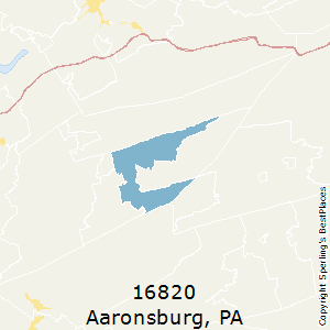 Aaronsburg,Pennsylvania County Map
