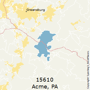 Acme,Pennsylvania County Map