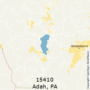Adah,Pennsylvania County Map