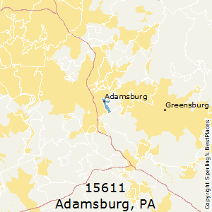 Adamsburg,Pennsylvania County Map
