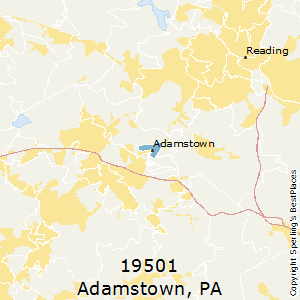 Adamstown,Pennsylvania County Map