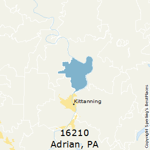 Adrian,Pennsylvania County Map