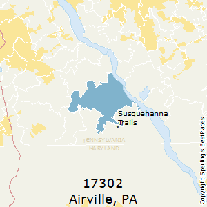 Airville,Pennsylvania County Map