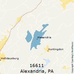 Alexandria,Pennsylvania County Map