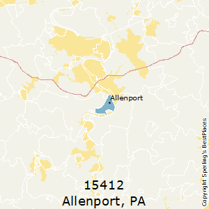 Allenport,Pennsylvania County Map
