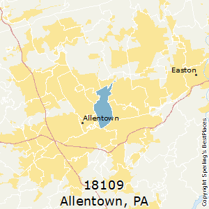 Allentown,Pennsylvania County Map