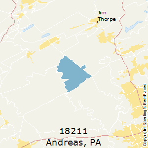 Andreas,Pennsylvania County Map