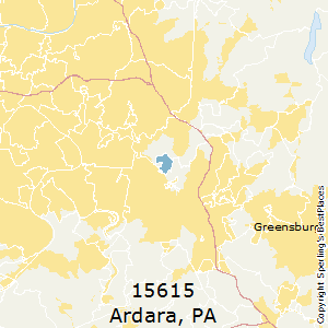 Ardara,Pennsylvania County Map