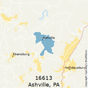 Ashville,Pennsylvania County Map