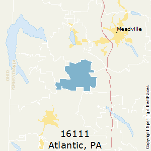 Atlantic,Pennsylvania County Map