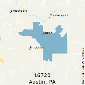 Austin,Pennsylvania County Map