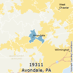 Avondale,Pennsylvania County Map