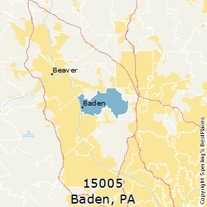 Baden,Pennsylvania County Map