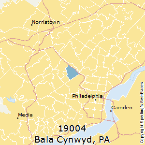 Bala_Cynwyd,Pennsylvania County Map