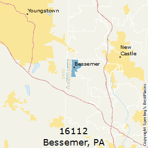 Bessemer,Pennsylvania County Map