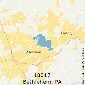 Bethlehem,Pennsylvania County Map