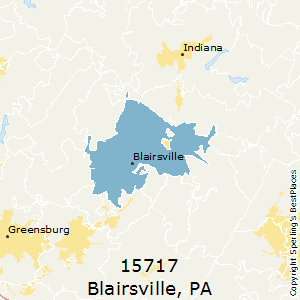 Blairsville,Pennsylvania(15717) Zip Code Map
