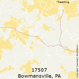 Bowmansville,Pennsylvania County Map