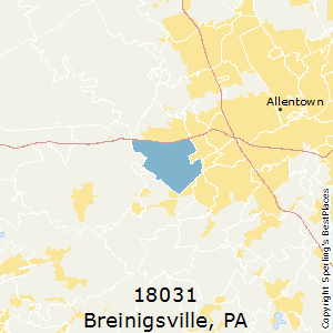 Breinigsville,Pennsylvania County Map
