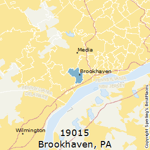 Brookhaven,Pennsylvania County Map