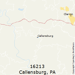 Callensburg,Pennsylvania County Map