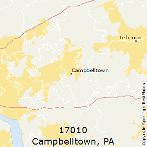 Campbelltown,Pennsylvania County Map