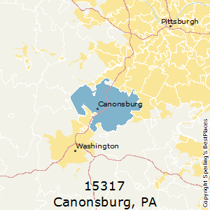 Canonsburg,Pennsylvania County Map