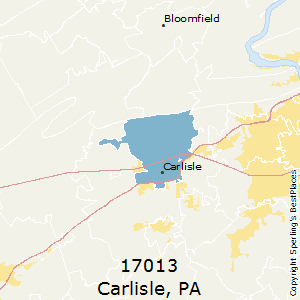 Carlisle,Pennsylvania County Map