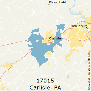 Carlisle,Pennsylvania County Map