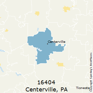 Centerville,Pennsylvania County Map
