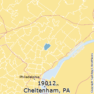 Cheltenham,Pennsylvania County Map