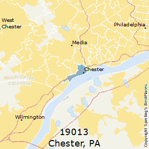 Chester,Pennsylvania County Map