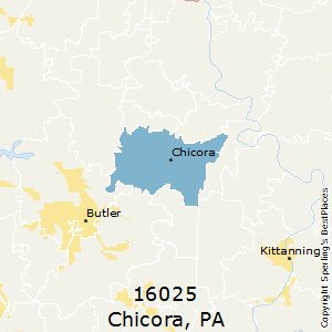 Chicora,Pennsylvania County Map