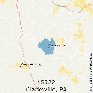 Clarksville,Pennsylvania County Map