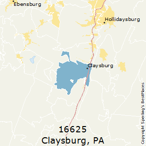 Claysburg,Pennsylvania County Map