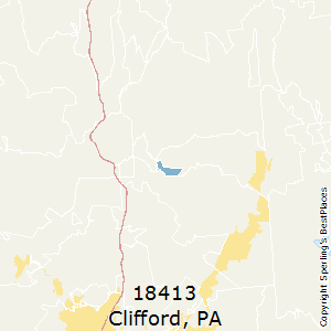 Clifford,Pennsylvania County Map