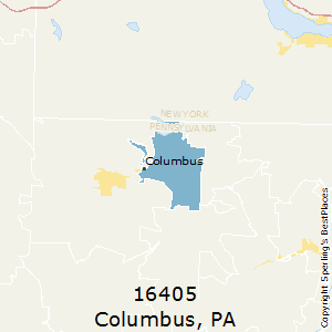 Columbus,Pennsylvania County Map