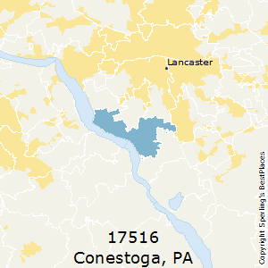 Conestoga,Pennsylvania County Map