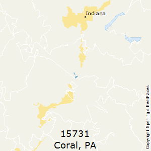 Coral,Pennsylvania County Map
