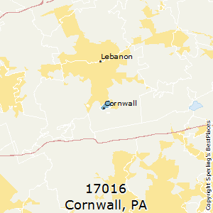 Cornwall,Pennsylvania County Map