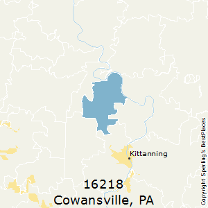 Cowansville,Pennsylvania County Map
