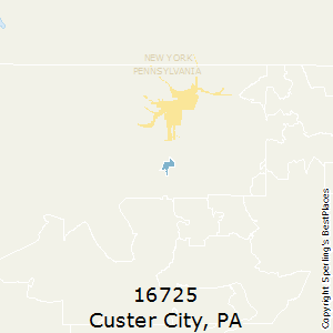 Custer_City,Pennsylvania County Map
