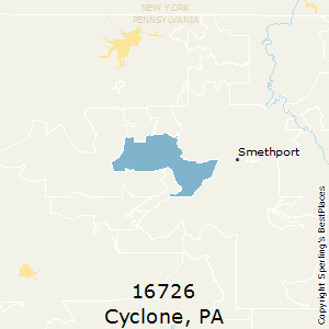 Cyclone,Pennsylvania County Map