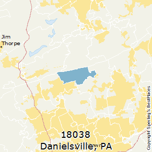 Danielsville,Pennsylvania County Map