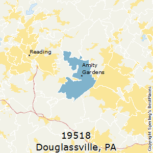Douglassville,Pennsylvania County Map