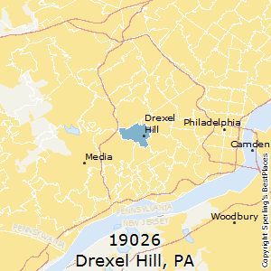 Drexel_Hill,Pennsylvania County Map