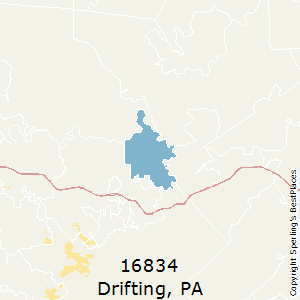 Drifting,Pennsylvania County Map