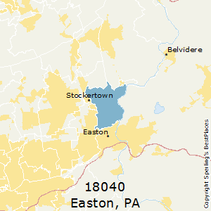 Easton,Pennsylvania County Map