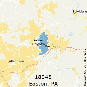Easton,Pennsylvania County Map